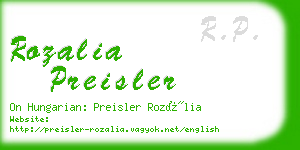 rozalia preisler business card